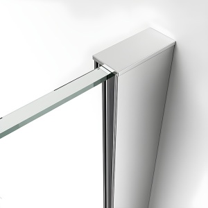 Cabina de dus dreptunghiulara din sticla securizata 8 mm si rame cromate KZ22D 130 x 90 cm - Img 6