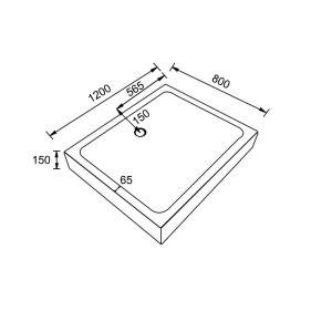 Cabina de dus dreptunghiulara din sticla securizata cu rame cromate si cadita alba inclusa KZ203C-SXL03E 120 x 80 cm - Img 14