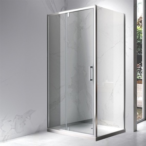 Cabina de dus dreptunghiulara din sticla securizata cu rame cromate KZ06C 110 x 80 cm - Img 2