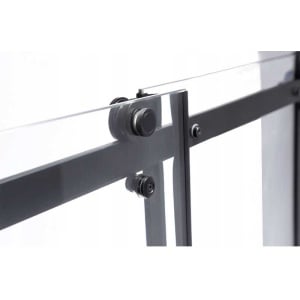 Cabina de dus dreptunghiulara din sticla securizata cu rame negre BS14A 100 x 90 cm - Img 13