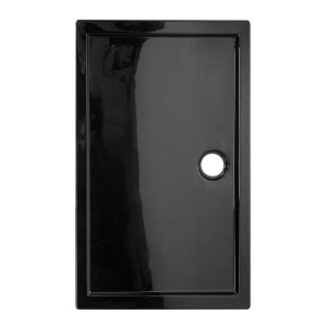 Cabina de dus KZ103B Dreptunghiulara 110x80xm, Crom+Cadita de dus SXL03B, Culoarea Negru - Img 5