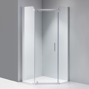 Cabina de dus KZ91B Pentagonala 90x90cm, Design Modern , Culoare Alb - Img 7
