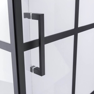 Cabina de dus patrata cu rama neagra si sticla fumurie BS10A 80 x 80 cm - Img 7