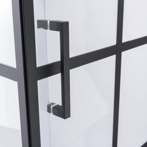 Cabina de dus patrata cu rama neagra si sticla transparenta BS10A 80 x 80 cm - Img 7