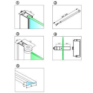 Cabina de dus patrata din sticla securizata cu rame cromate KZ1190C 100 x 100 cm - Img 10