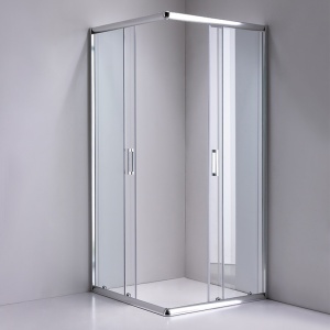 Cabina de dus patrata din sticla securizata cu rame cromate si usi glisante ZKM-1019 100 x 100 cm - Img 4