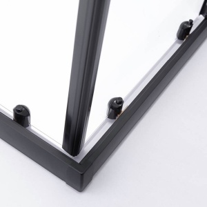Cabina de dus patrata din sticla securizata cu rame negre si cadita slim neagra BL30B-RIKO 90 x 90 cm - Img 5