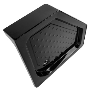 Cabina de dus pentagonala din sticla securizata si rame negre cu cadita de dus neagra KZ91A-SXL07A 80 x 80 cm - Img 13