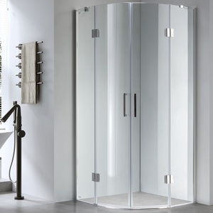 Cabina de dus semicirculara din sticla securizata rame cromate KZ92B 90 x 90 cm - Img 2
