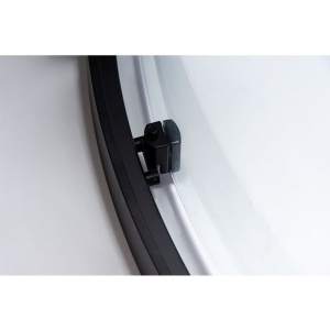 Cabina de dus semicirculara din sticla securizata si rame negre cu cadita alba inclusa BS01A-SXL01A 80 x 80 cm - Img 11