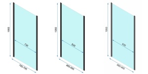 Cabina dus dreptunghiulara cu rame cromate REA Rapid Swing Crom 120 x 100 cm - Img 7