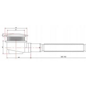 Cabina dus KZ93D/ST02C crom cu cadita inclusa neagra, dimensiune 70x70 - Img 12