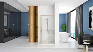 Cabina dus Rapid Slide Gold Brush Dimensiune 140x80cm - Img 3