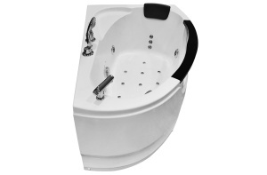 Cada baie cu hidromasa si SPA Black pentru o persoana, montaj dreapta, 169 x 90 x 56 cm - Img 3