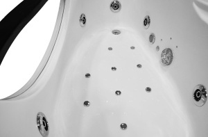 Cada baie cu hidromasa si SPA Black pentru o persoana, montaj dreapta, 169 x 90 x 56 cm - Img 13