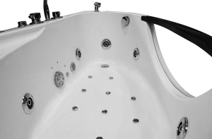 Cada baie cu hidromasa si SPA Black pentru o persoana, montaj stanga, 169 x 90 x 56 cm - Img 19