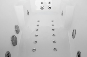 Cada cu hidromasaj asimetrica MUE-007B Dreapta, 170 x 100 x 70 cm, 32 duze, incalzitor, ozonoterapie si Bluetooth, alba - Img 19