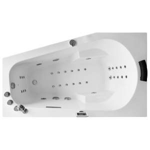 Cada cu hidromasaj asimetrica MUE-007B Stanga 170x 100 x 70 cm, alba - Img 2