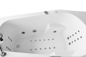 Cada cu hidromasaj asimetrica MUE-007B Stanga 170x 100 x 70 cm, alba - Img 12