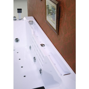 Cada cu hidromasaj dubla cu incalzitor Fenix 606AH montaj dreapta, 180 x 120 cm, alb lucios - Img 5