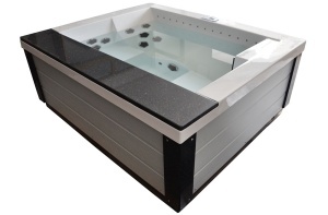 Cada cu hidromasaj jacuzzi pentru gradina PRO-1543 pentru 3 persoane 200 x 170 x 80 cm - Img 3