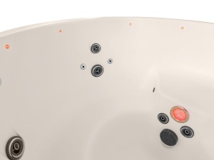 Cada cu hidromasaj rotunda, jacuzzi exterior crem, Pro Viking Spas pentru 5 persoane 234 x 234 x 95 cm - Img 7