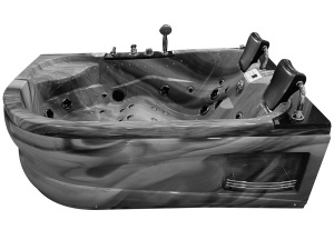 Cada cu hidromasaj si cromoterapie pentru 2 persoane MUS-1062 montaj dreapta gri, 180 x 122 cm - Img 4