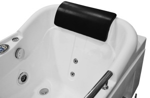 Cada de baie asimetrica cu hidromasaj MO-1683 Turbo Right SPA, 140 x 87 x 67 cm, varianta dreapta, alb - Img 22