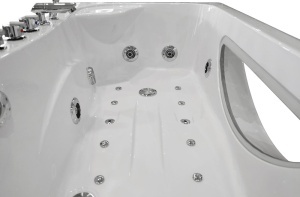 Cada de baie cu hidromasaj MO-1633 Turbo Spa – 168 x 86 x 60 cm, geam frontal si incalzitor, alb - Img 11