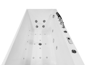 Cada de baie cu hidromasaj si cromoterapie MO-18058L, design canelat, 170 x 80 x 60 cm, alb - Img 7