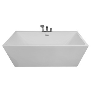 Cada de baie cu montaj la perete MO-1039D cu baterie cromata, 170 x 80 x 58 cm - Img 3