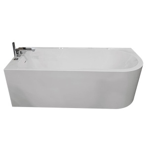 Cadă de baie cu montaj pe stanga, cu baterie cromata 150 x 75 x 58 cm