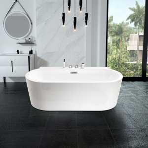 Cada de baie freestanding cu baterie cromata inclusa, dimensiuni 170X80X59CM - Img 2