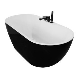 Cadă de baie independentă WM-2072DB-12 cu baterie neagră 170 x 80 x 58 cm
