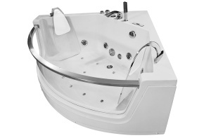 Cada de baie SPA cu hidromasaj de colt MO-0053W, 141 x 141 x 61 cm, front de sticla, radio, bluetooth si incalzitor - Img 3