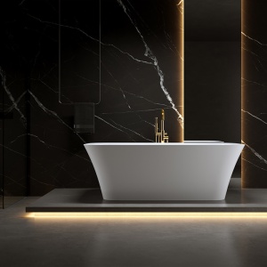 Cada de baie Viana 511C 150x75cm , Culoare Alb, Deversor Auriu - Img 5