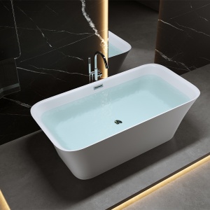 Cada de baie Viana 511C 170x80cm, Culoare alb , Deversor Cromat - Img 8