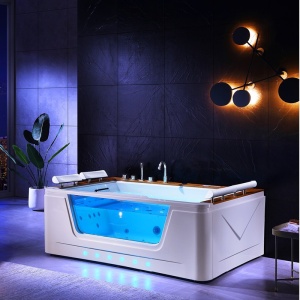 Cada de baie ZEFIR 934, Cu sistem de hidromasaj 192x131cm, Culoare Alb - Img 4