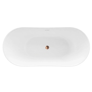 Cada de podea freestanding, alba, Rea Ferrano Slim 160 cm - Img 6
