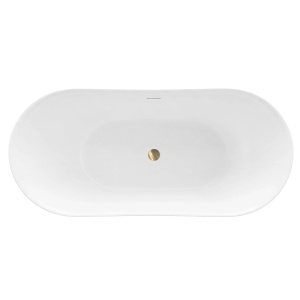 Cada de podea freestanding, alba, Rea Ferrano Slim 170 cm - Img 6