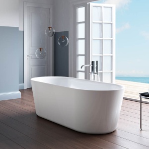 Cada freestanding Florida, Ava 167.5, ovala, cu instalatie completa, alb - Img 3
