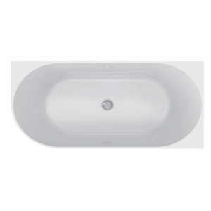 Cadă freestanding Florida, Balu Slim, dimensiune165x80 cm, de colț dreapta, fără bordură, cu instalație completă, culoare alb - Img 2
