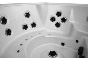 Cada spa cu hidromasaj rotunda, jacuzzi exterior PRO 1415 pentru 6 persoane 200 x 200 x 90 cm - Img 6