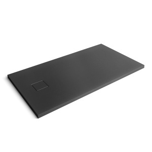 Cadita de dus dreptunghiulara din compozit Pro Exclusiv negru 140 x 80 x 4 cm