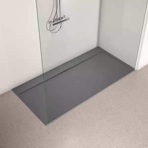 Cadita de dus dreptunghiulara Ideal Standard i.life Ultra Flat S gri asfaltic 180x90 cm - Img 4