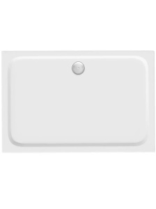 Cadita de dus dreptunghiulara slim din acril Belmond White 120 x 90 cm alba