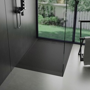 Cadita de dus dreptunghiulara slim finisaj mat DEKO 120x90 cm neagra - Img 8