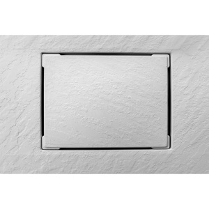 Cadita de dus dreptunghiulara slim imitatie piatra Juko 110 x 70 mm alba - Img 5