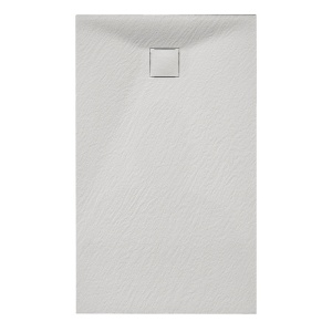 Cadita de dus dreptunghiulara slim imitatie piatra Riko 110 x 70 cm alba