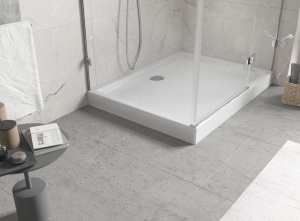 Cadita de dus Inalta, culoare alb, dimensiune 110x80x12cm - Img 2